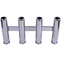 ZHITING Soporte para cañas de Pescar de Grado Marino de Acero Inoxidable 316 4 Estantes de Tubos para Yates de Barcos…